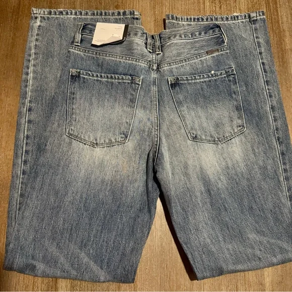 KanCan Distressed Blue Straight Jeans - Picture 3 of 6